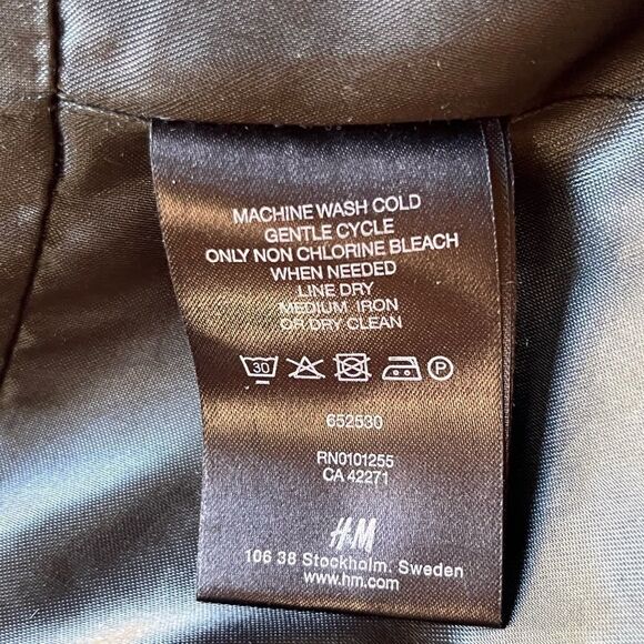 H&M PARKA BLACK LIGHTWEIGHT OUTER COAT SIZE 8 - Picture 12 of 12